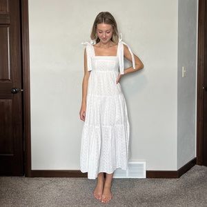 o.p.t Cotton Artemis White Midi Dress